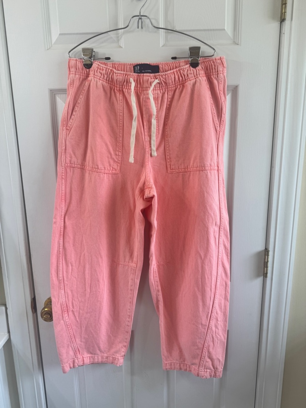 Gap Relaxed Barrel Tangerine Drawstring Pants